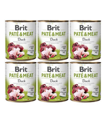 BRIT Pate&Meat Duck 6x800 g pasztet z kaczką