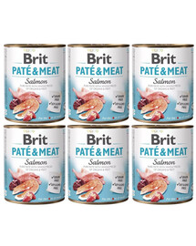 BRIT Pate&Meat salmon 6x800 g pasztet z łososiem dla psa