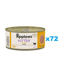 APPLAWS Kitten Chicken Breast mokra karma dla kociąt kurczak w galaretce 72X70 g