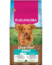 EUKANUBA Grain Free Adult Large Lamb 12 kg bezobilná krmiva pro psy velkých plemen s jehněčím
