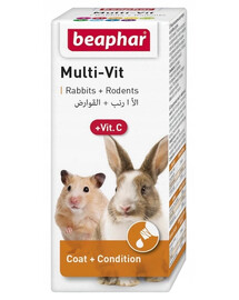 BEAPHAR Multi-Vit + Vit.C vitamínový přípravek pro králíky a hlodavce 20 ml
