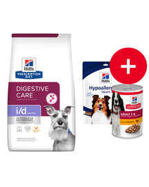 HILL'S Prescription Diet Digestive Care i/d ActivBiome Canine Low Fat 12 kg kuřecí krmivo pro psy s citlivým trávicím systémem + pamlsky ZDARMA