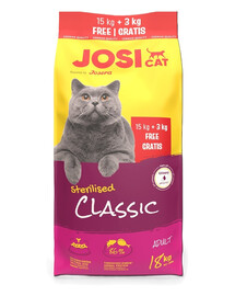 JOSERA JosiCat Classic Sterilised suché krmivo pro kastrované kočky 15 kg