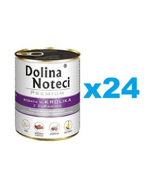 DOLINA NOTECI Prémiové krmivo s králíkem a brusinkami 24x800g