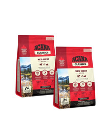 ACANA Classic Red Meat 2x2 kg krmivo pro psy bez obilovin