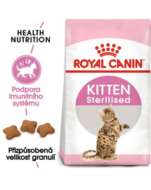 ROYAL CANIN Kitten Sterilised suché krmivo 2x2 kg pro sterilizovaná koťata od 4 do 12 měsíců