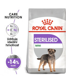 ROYAL CANIN CCN Mini Sterilised suché krmivo pro dospělé psy malých plemen, sterilované 2x1 kg