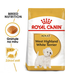 ROYAL CANIN West Highland White Terrier Adult suché krmivo pro dospělé psy plemene West Highland White Terrier 2x1,5 kg