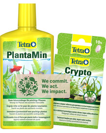 TETRA hnojivo pro akvarijní rostliny PlantaMin 500 ml + Crypto 10 tablet hnojivo pro rostliny a kořeny ZDARMA