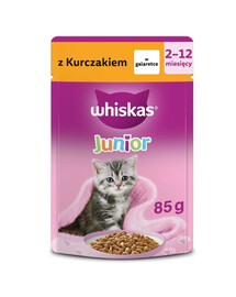 WHISKAS Junior s kuřetem v želé 85 g mokré krmivo pro koťata