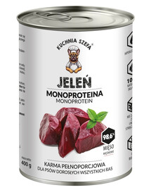 KUCHNIA SZEFA Monoprotein Jelen 400g konzerva pro psy