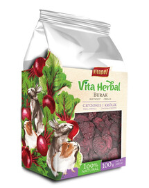 VITAPOL Vita Herbal Sušená červená řepa pro hlodavce a králíky 100 g