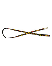 BARRY KING Vodítko pro psa s etnickým vzorem 10mm/120cm černé