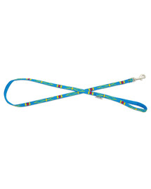 BARRY KING Vodítko pro psa s etnickým vzorem 10mm/120cm modré