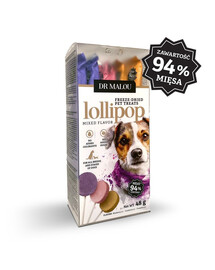 DR MALOU Lollipop Mixed Flavor Lízátka lyofilizované masové pro psy 48g (6 ks)