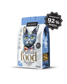 DR MALOU Lyofilizované krmivo Kachna s jehněčím 1 kg granule pro kočky