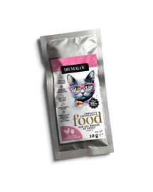 DR MALOU Lyofilizované krmivo Kuřecí s kuřecími srdci 10 g granule pro kočky