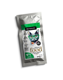 DR MALOU Lyofilizované krmivo Kuřecí s lososem 10 g granule pro kočky