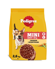 PEDIGREE Adult Mini s drůbeží a zeleninou 2,6 kg krmivo pro psy malých plemen