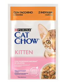 PURINA Cat Chow Kitten Krůta s cuketou v želé 85g mokré krmivo pro koťata