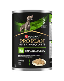 PURINA PRO PLAN Veterinary Diets Canine HA Hypoallergenic 400g pro potravinové intolerance, mokrá strava pro dospělé psy a štěňata