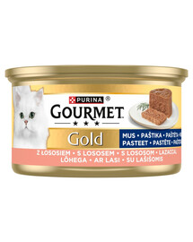 GOURMET Gold Mus s lososem 85g konzerva pro kočky