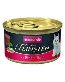 ANIMONDA Vom Feinsten Mousse s hovězím masem a kachnou 85g mousse pro kočky