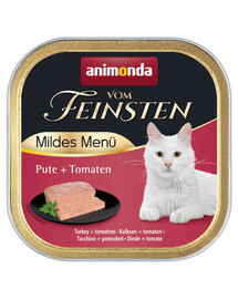 ANIMONDA Vom Feinsten Mild Menue krůtí maso a rajčata 100g paštika pro kočky