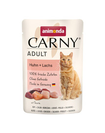 ANIMONDA Carny Adult Pouch kuře a losos 85g mokré krmivo pro kočky