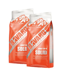 JOSERA Bavaro Solid Adult 20/8 2x18 kg krmivo pro starší a méně aktivní psy
