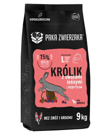 PAKA ZWIERZAKA Králík s lesními plody L 9 kg granule pro velké psy