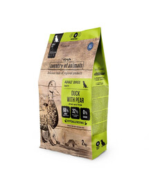 COUNTRY OF ANIMALS Dog Duck with Pear M 2 kg kachna s hruškou, krmivo pro psy