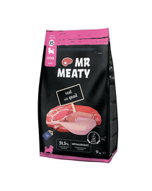 MR MEATY Puppies Veal with Quail XS 9 kg telecí s masem křepelky granule pro štěňata