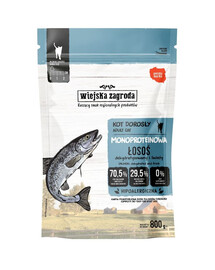 Wiejska Zagroda Suché krmivo pro kočky Monoprotein Losos (dospělý) 800g