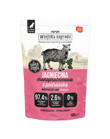 WIEJSKA ZAGRODA Monoproteinové mokré krmivo pro psy s jehněčím masem 500 g