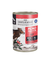 COUNTRY OF ANIMALS Dog Monoprotein Beef 400g hovězí, konzerva pro psy