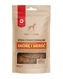 Funkční steaky Losos a kachna 90g pochoutky podporující kůži a srst