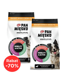 PAN MIĘSKO Specjalne potrzeby Mobility and Active dla psów chrupki M 2x3 kg