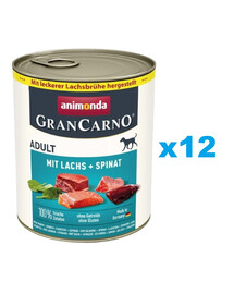 ANIMONDA GranCarno Adult losos a špenát 12x800g