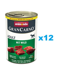 ANIMONDA GranCarno Adult dziczyzna 12x400g