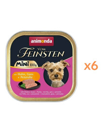 ANIMONDA Vom Feinsten Mini s kuřecím, husím a petrželkou 6x100g mokré krmivo pro psy malých plemen