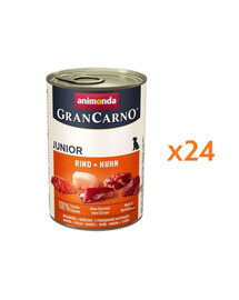 ANIMONDA GranCarno Junior sada s hovězím a kuřecím masem 24 x 400 g