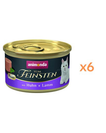 ANIMONDA Vom Feinsten Mousse s kuřetem a jehněčím 6x85g paštika pro kočky