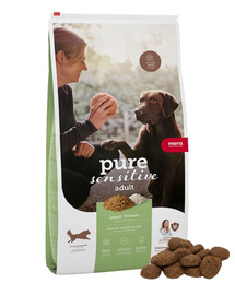 MERA Dog Pure Sensitive Adult Insect Protein 4 kg bílkoviny hmyzu, granule pro citlivé psy