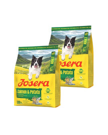 JOSERA Losos a brambory pro dospělé psy 2x900g bezobilné krmivo pro psy s citlivým žaludkem
