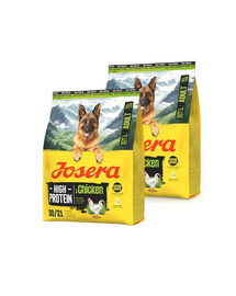JOSERA High Protein Adult Chicken 2x900g vysokoenergetické krmivo pro sportovní psy