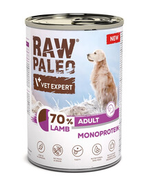 RAW PALEO Monoprotein Lamb Adult 400g jehněčí konzerva pro psy