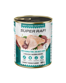 RAFI Super s perličkou a hovězími játry 800g paštika pro psy