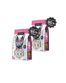 DR MALOU Lyofilizované krmivo Kuře s kuřecími srdci 2x1 kg suché krmivo pro kočky