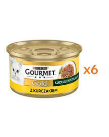 GOURMET Gold Adult Succulent Delights s kuřetem 6x85g
